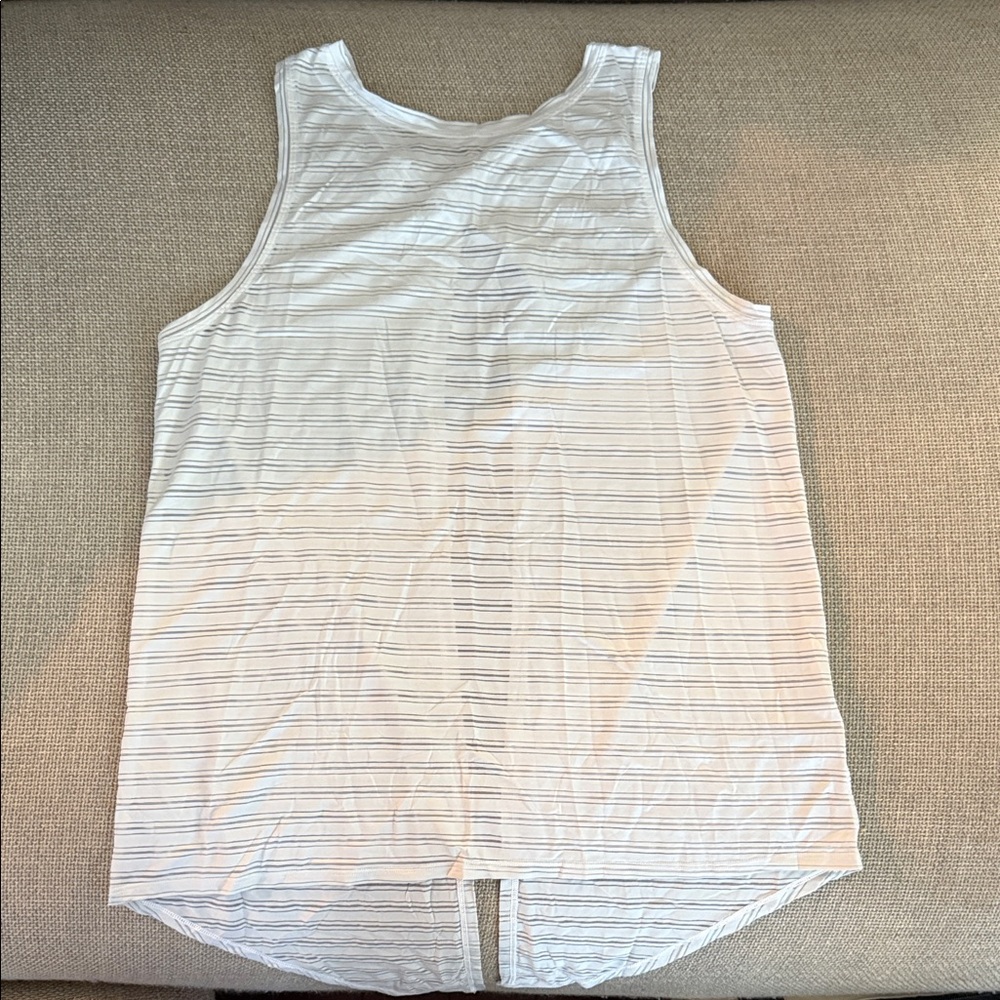 Lululemon Open Back Striped Sleeveless Tank Top Size 4